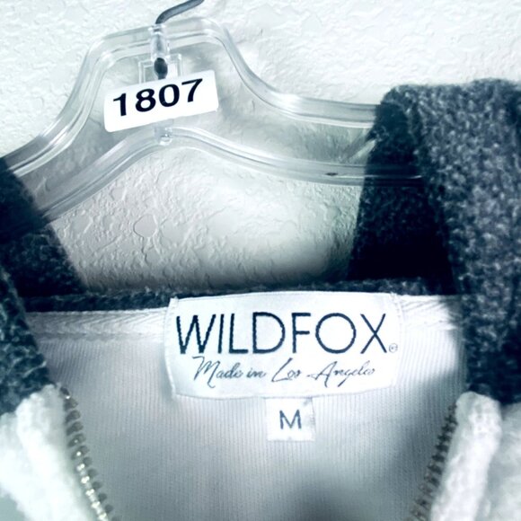 🟣🟣 Wildfox Womens Size Medium Full Zip Pocket Relaxed Hoodie Sweat Shirt Jacke - Picture 3 of 7